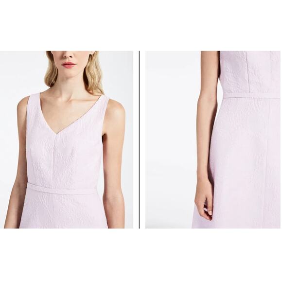 MaxMara Pianoforte Floral Design Jacquard Pink Purple Dress Size 6 - Picture 8 of 8